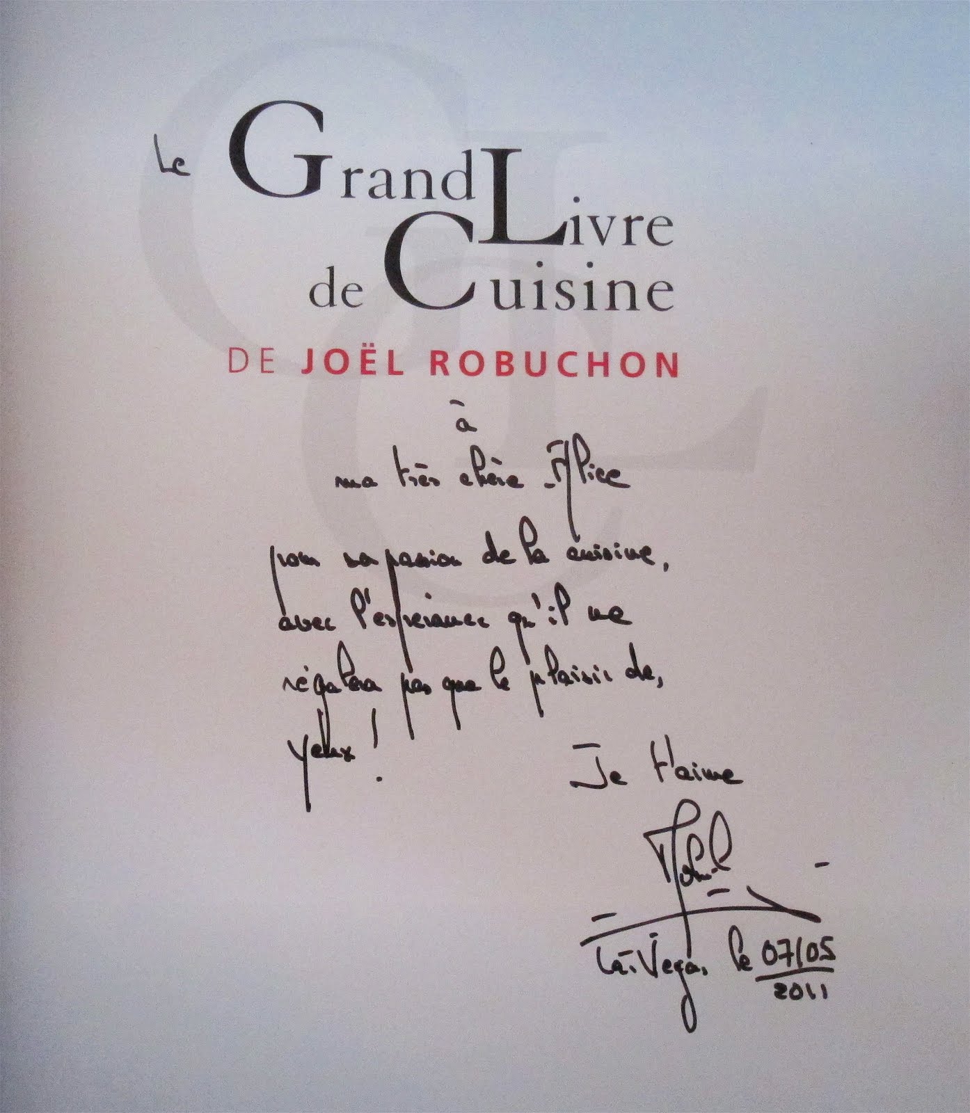 Food For Film Stylists®: Chef Joel Robuchon's Le Grand Livre de