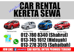 Nak sewa kereta?