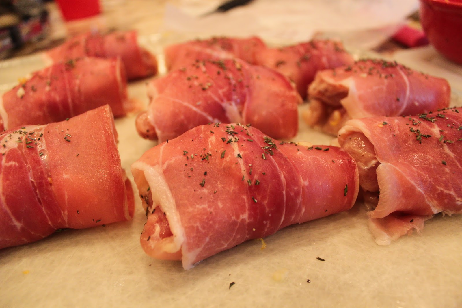 ProsciuttoWrapped Chicken Thighs Chris Loves Julia