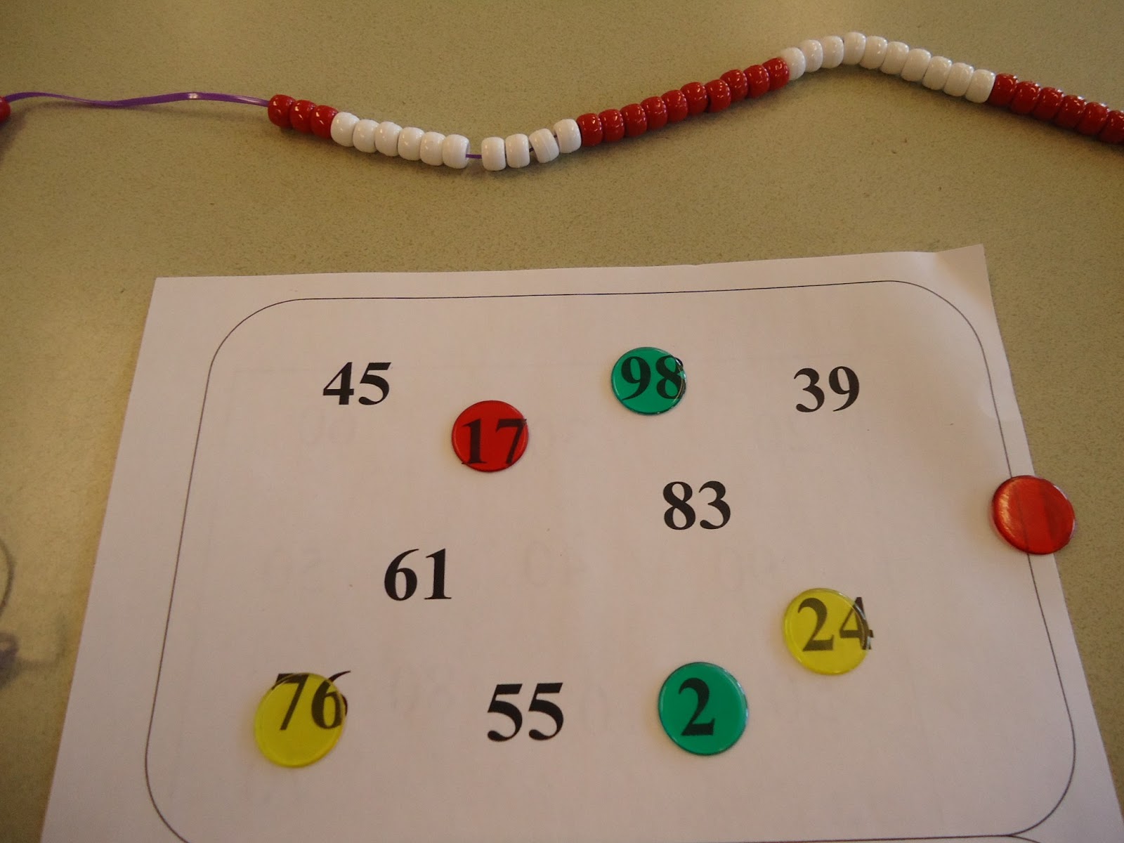 The Elementary Math Maniac How to Make 100 Bead Strings