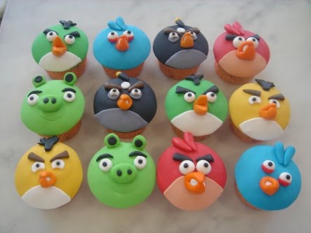 Crazy Birds on Yochana S Cake Delight    Angry Bird Cupcakes