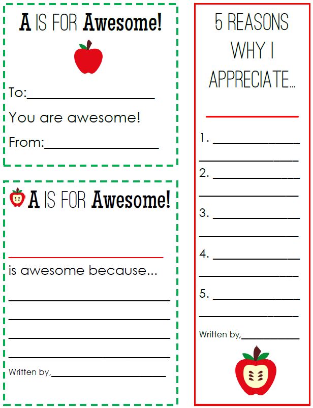 Appreciate Moms and Teachers Classroom Freebies