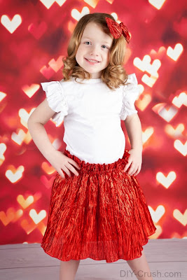 DIY Valentine Outfit Crinkle Skirt