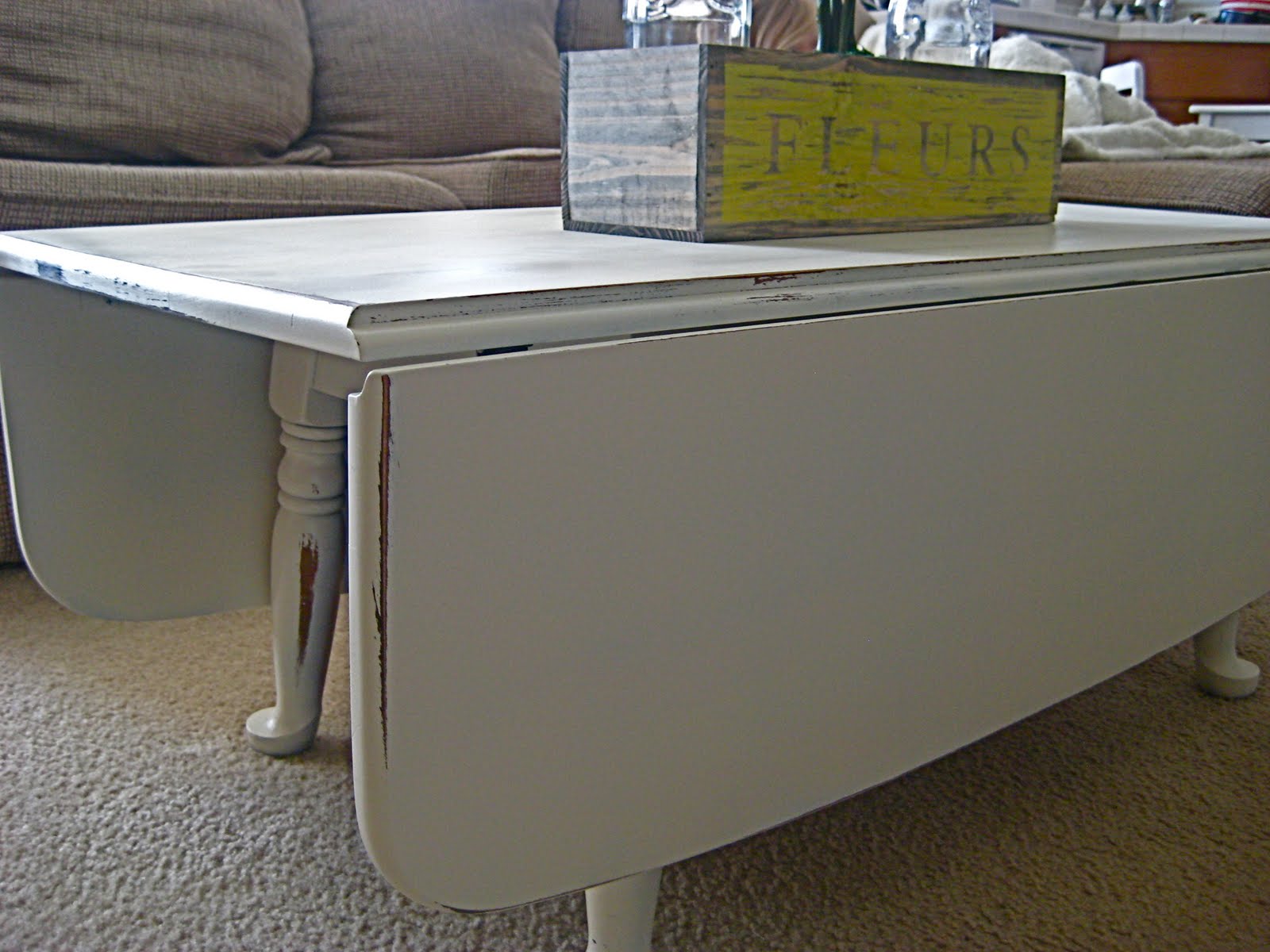 A Cozy Cup of Tea Vintage Drop Leaf Coffee Table