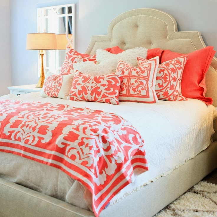 Pictures of beds that are covered in just way too many pillows