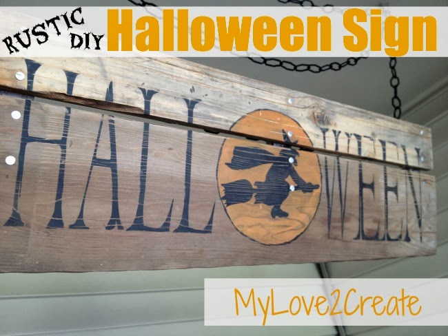 MyLove2Create Rustic DIY Halloween Sign