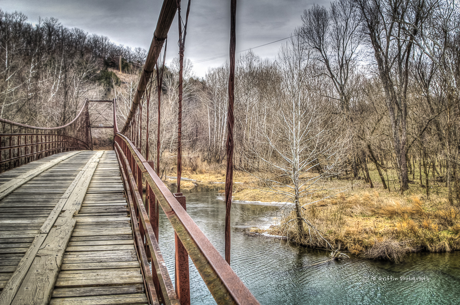 Our Eyes Upon Missouri Grand Auglaize Swinging Bridge at Lake of the