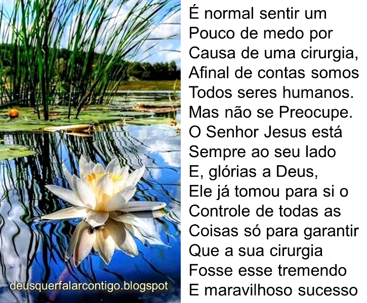 Mensagens de Fé da Palavra de Deus: Mensagem para quem vai fazer cirurgia