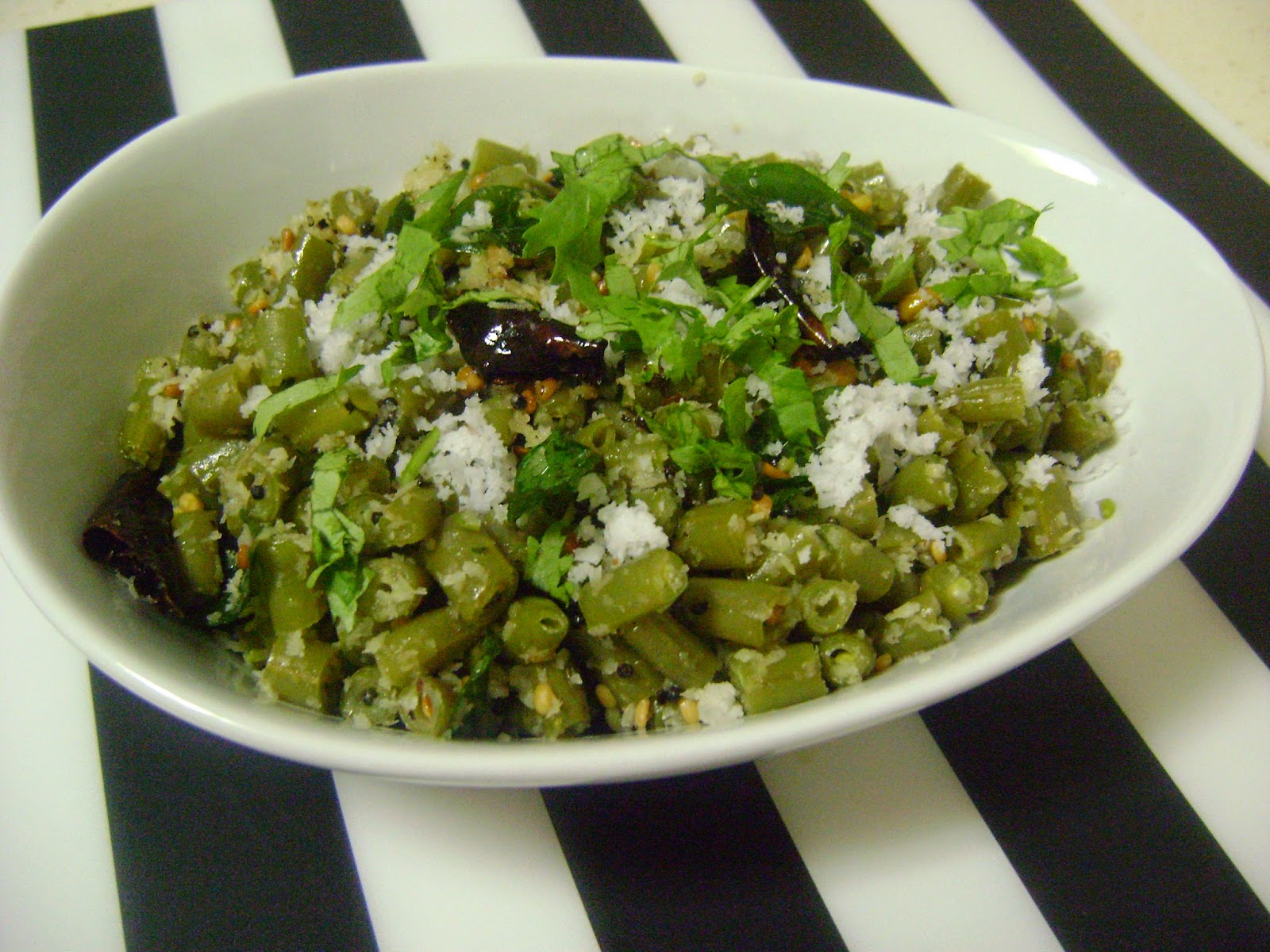 Bethica's Kitchen Flavours Beans Poriyal (Beans Curry Tamilian Style