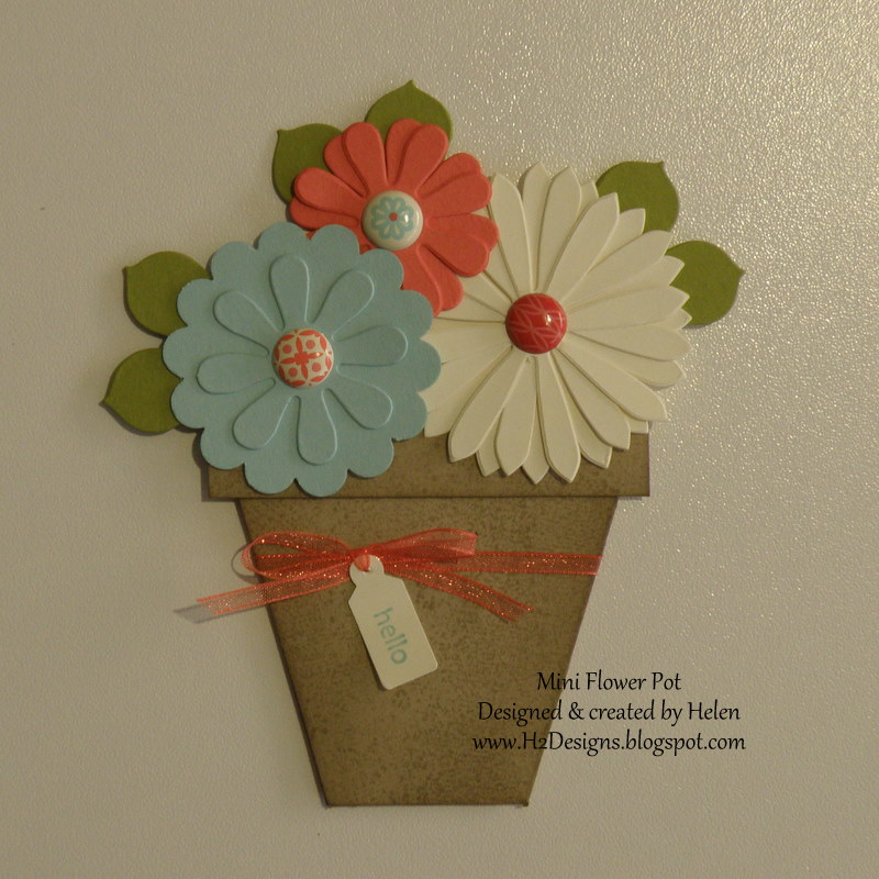 H2 Designs Mini Flower Pot Tutorial