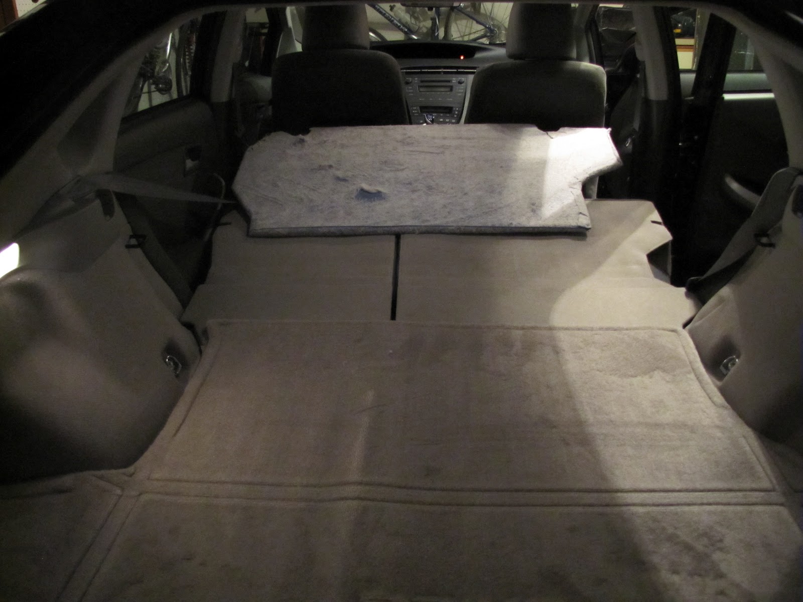 Prius Camping for three (Us and the Dog) Sleeping in a Prius is not