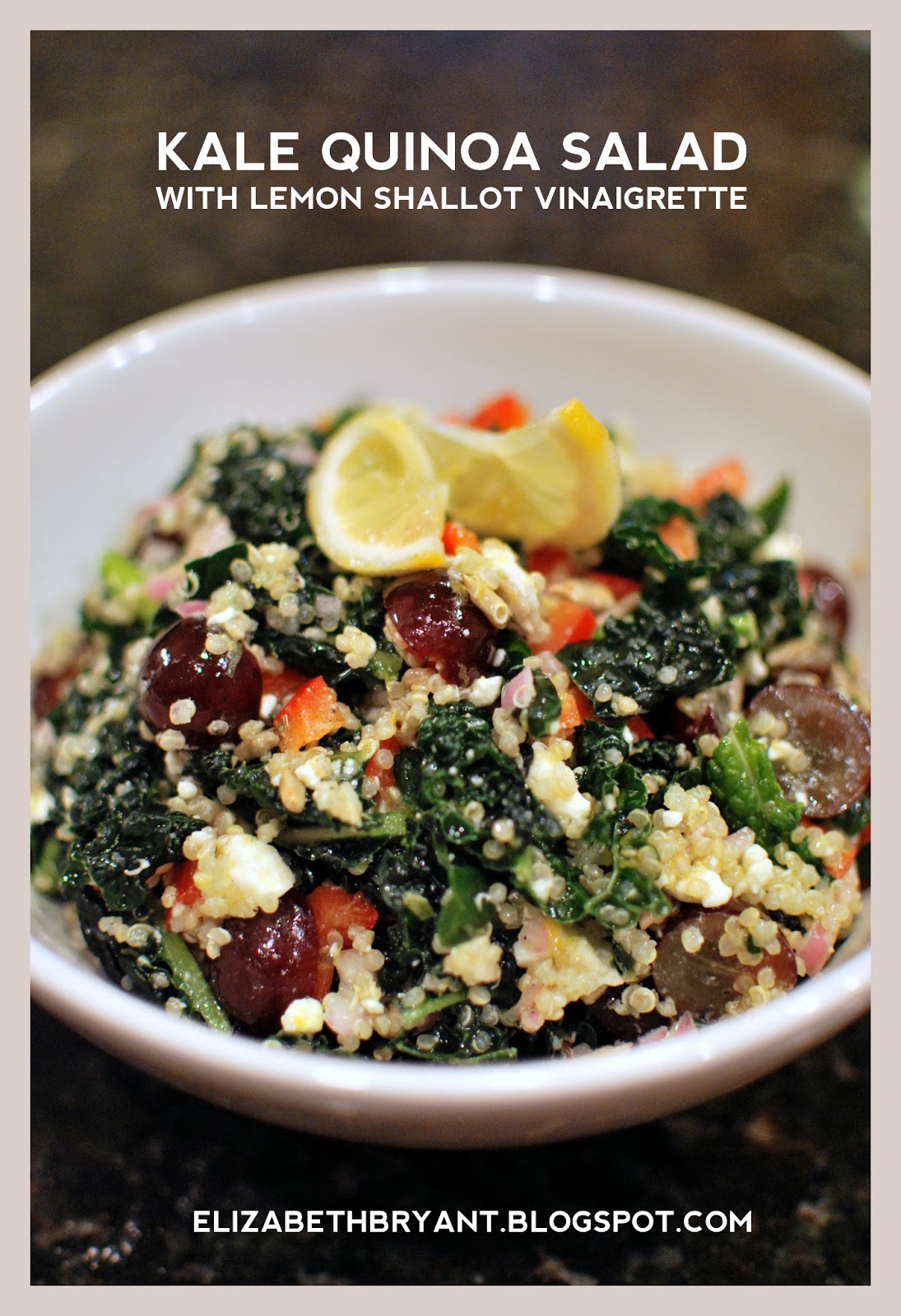 lizzy write kale quinoa salad