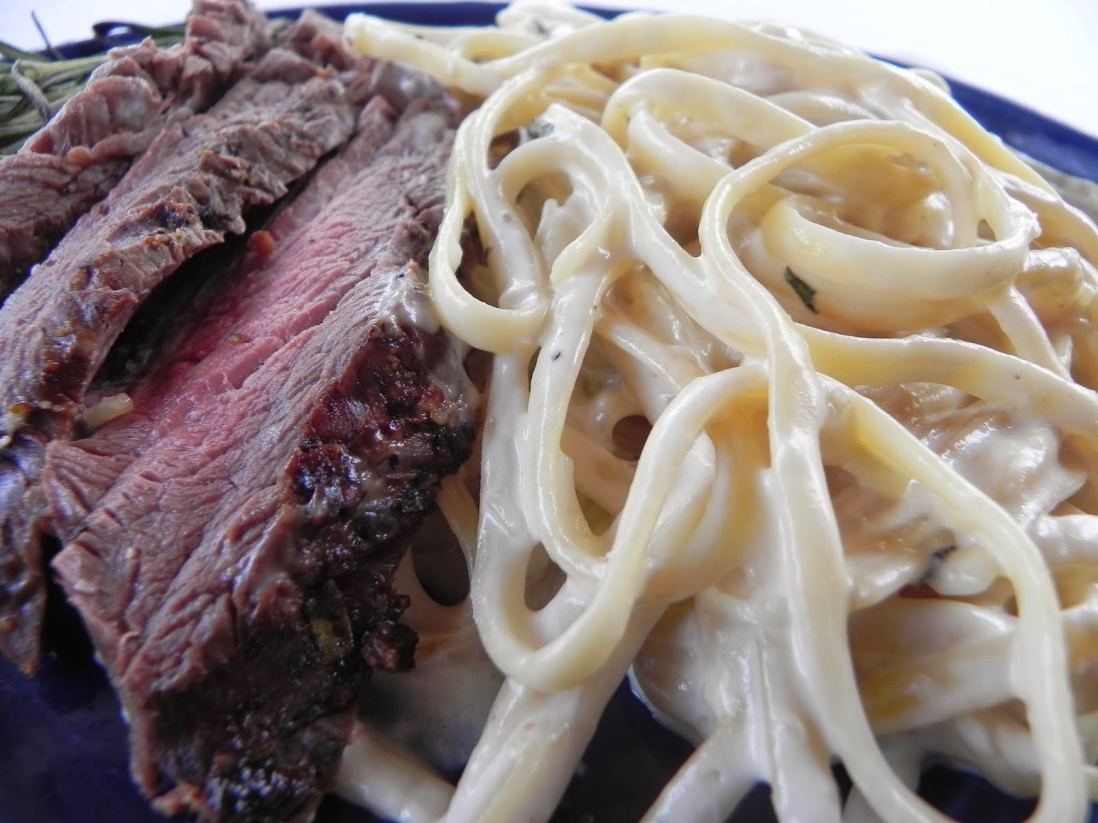 Yates Yummies Decadent Pasta with Rosemary Beef Tenderloin