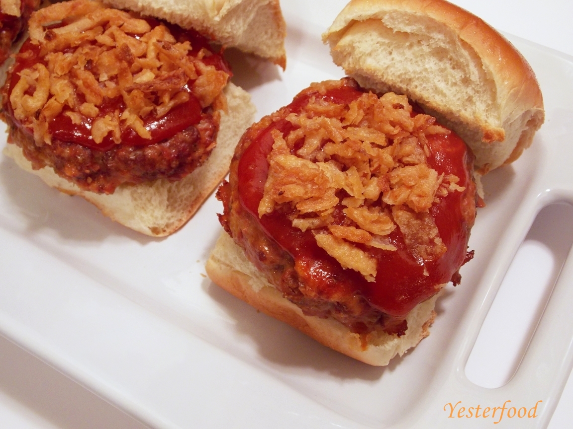 Yesterfood Bacon Cheeseburger Meatloaf Sliders
