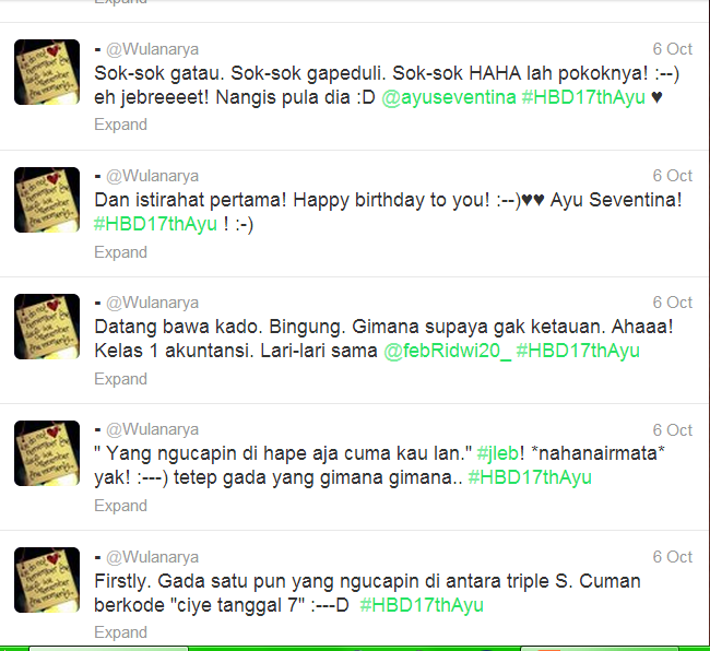 Duniaku Yang Bukan Duniamu Ayu S Birthday