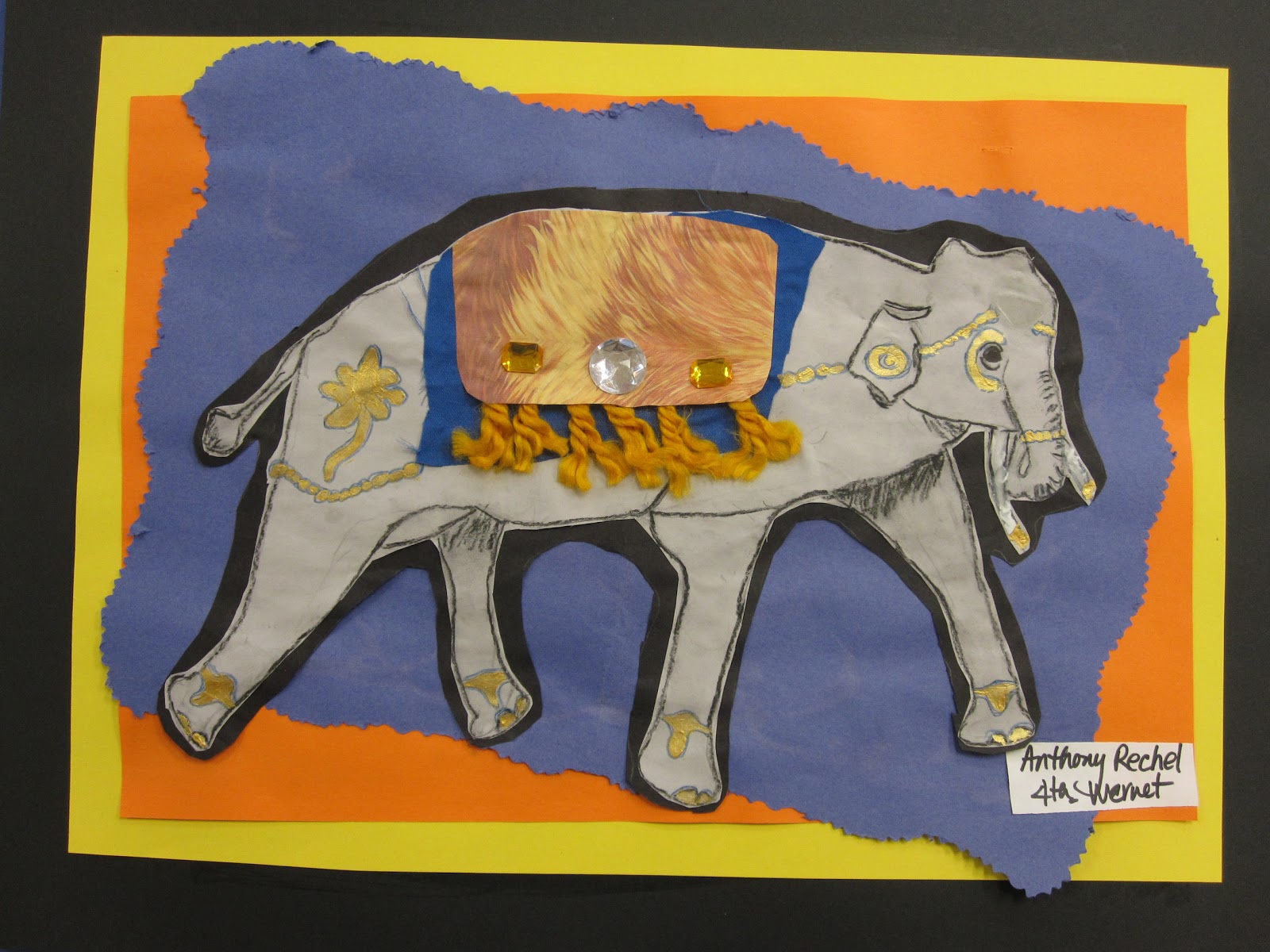 Lake and Hartville Elementary Art Painted Elephants of India 4th Grade Art