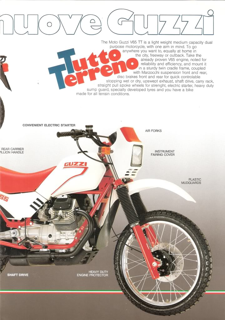 Moto Guzzi Tutto Terreno Brochure Moto Guzzi Tutto Terreno Motorcycle Brochure