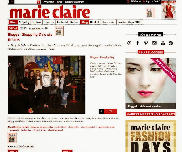 MARIE CLAIRE.HU- BLOGGERSHOPPING DAY