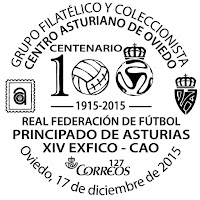 Matasellos del centenario de la federación asturiana de fútbol