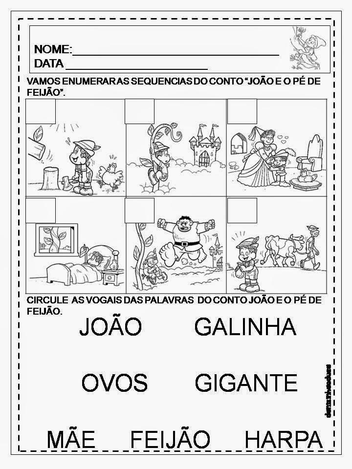 Atividades João e o pé de feijão