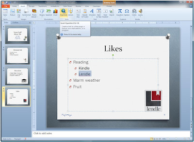 Insert...Hyperlink