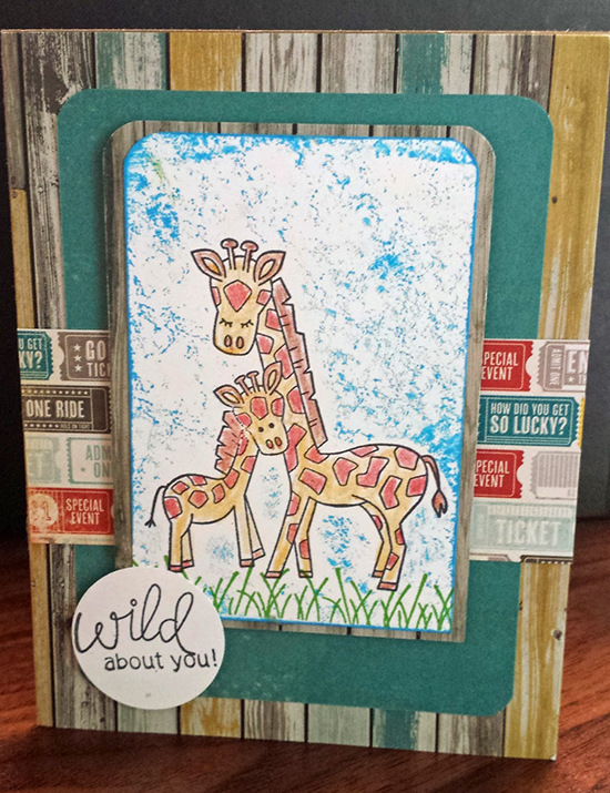 Inky Paws Winner - Giraffe card by Peggy | Newton's Nook Designs 