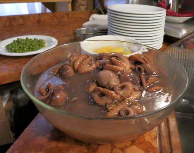Stewed baby octopus, Osteria da Alberto, Venice