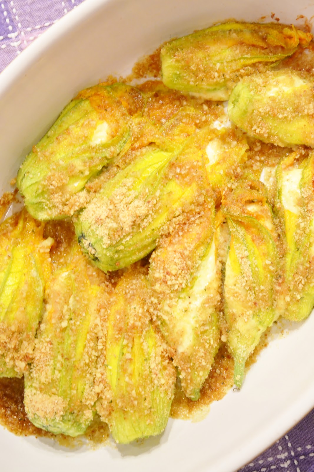 Fiori Di Zucca Con Ricotta Miele Gratinati Al Forno Dafne S Corner Il Gusto