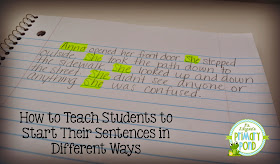 Who's Who and Who's New: Teaching Kids to Start their Sentences Differently
