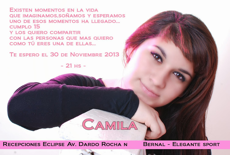 Invitacion Camila  15 años