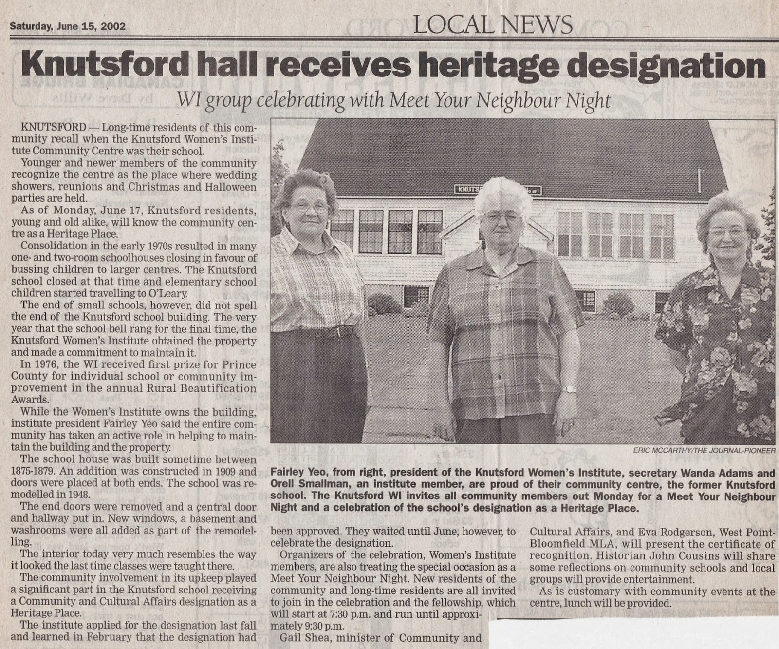 P.E.I. Heritage Buildings Knutsford School