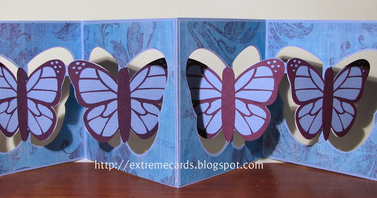 Extreme Cards and Papercrafting Butterfly Accordion Flip Card