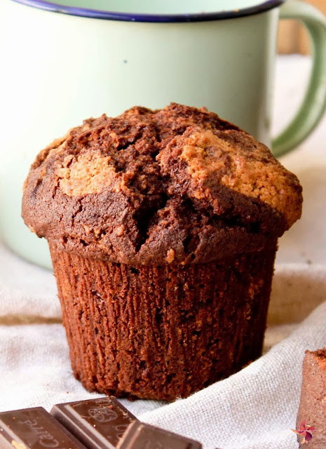 muffin de chocolate y coco