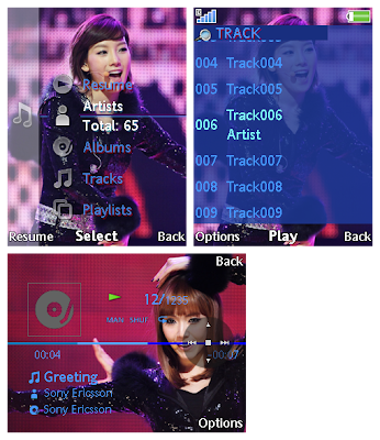 少女時代SonyEricsson手機主題for Elm/Hazel/Yari/W20﹝240x320﹞