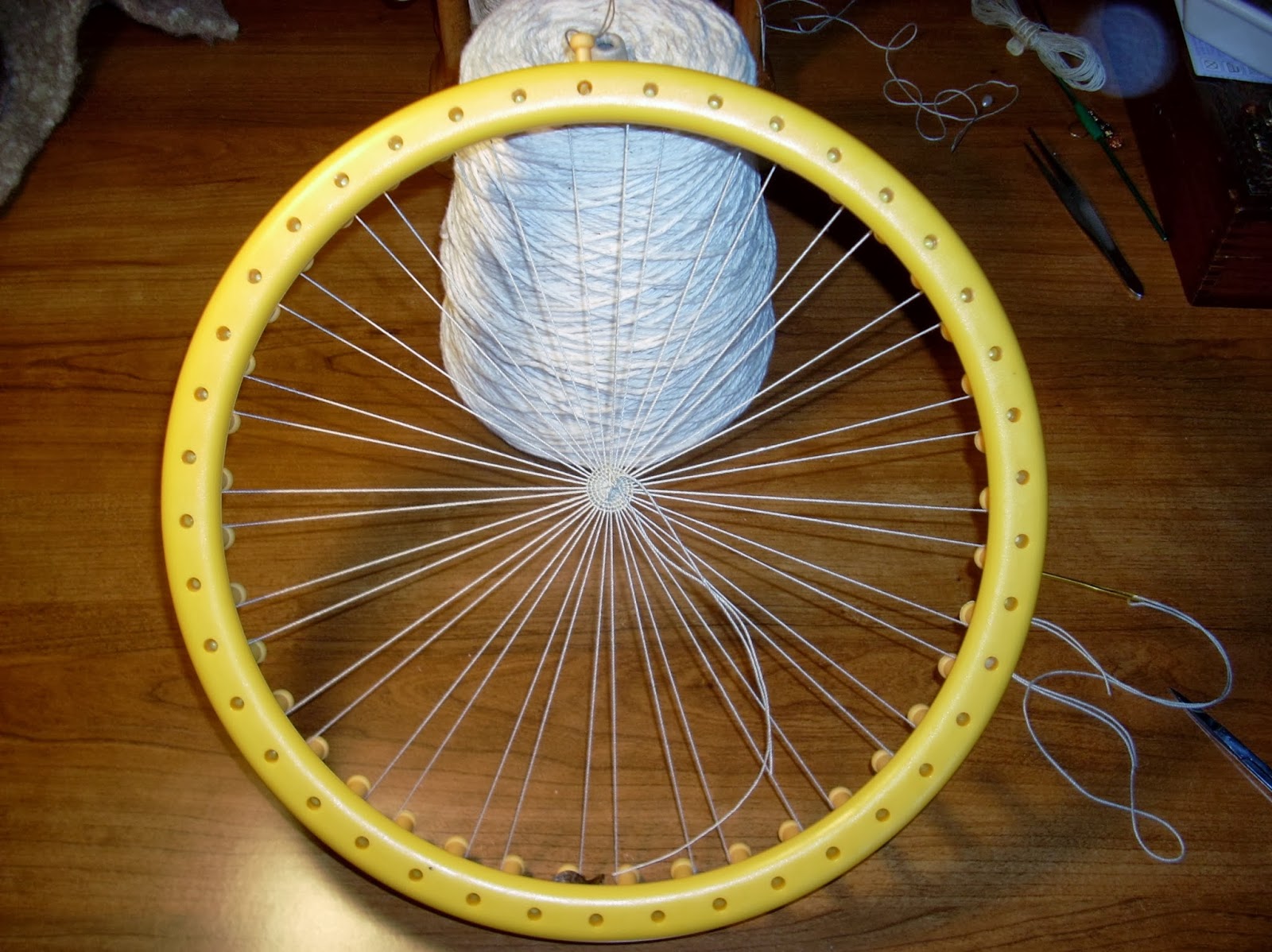 HeartSong Studio Needle Weaving on a Circular Loom