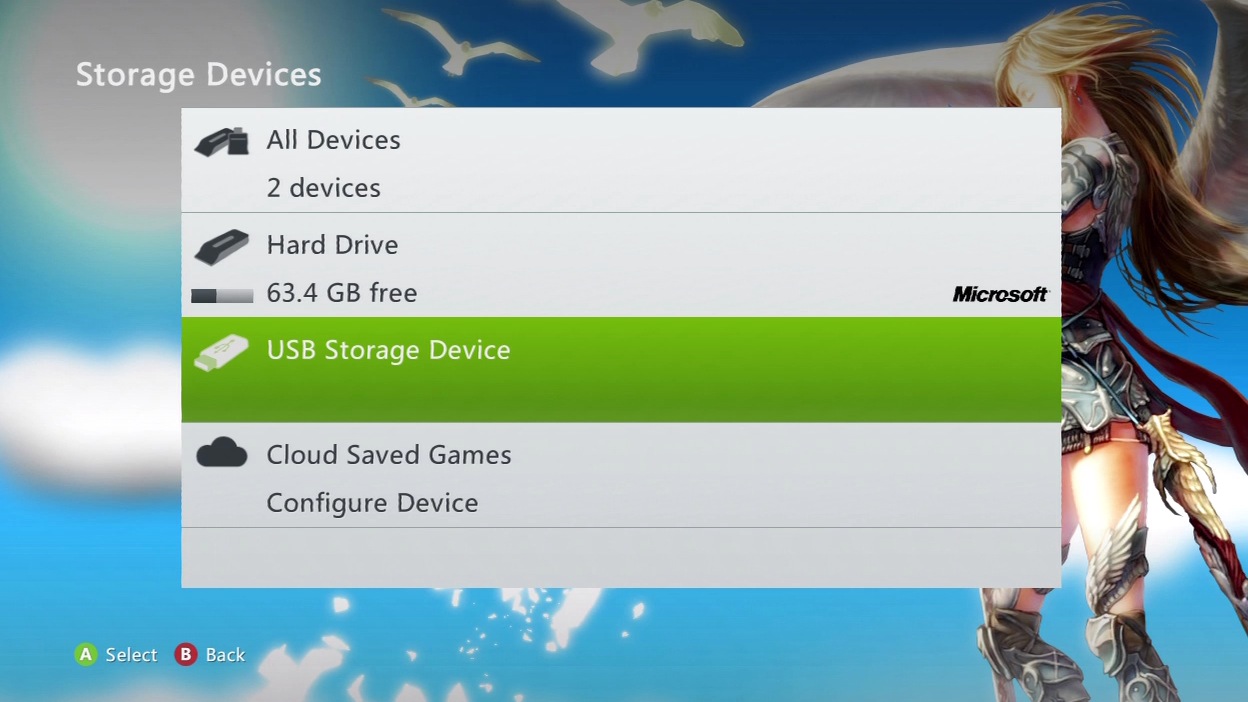 Save games to flash drive xbox 360