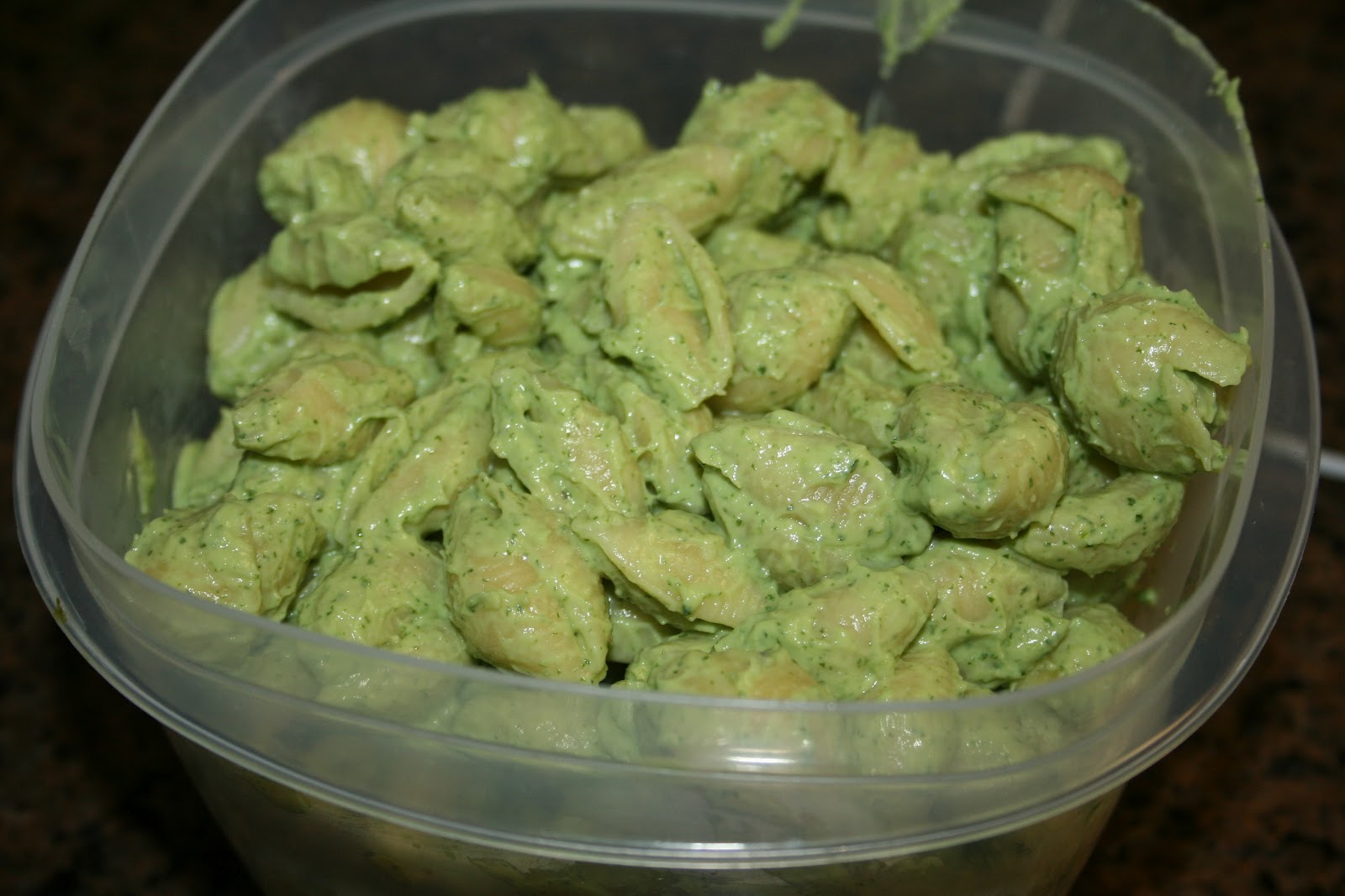 Lola's Homemade Cooking Creamy Avocado Lime Cilantro Chilled Pasta Salad