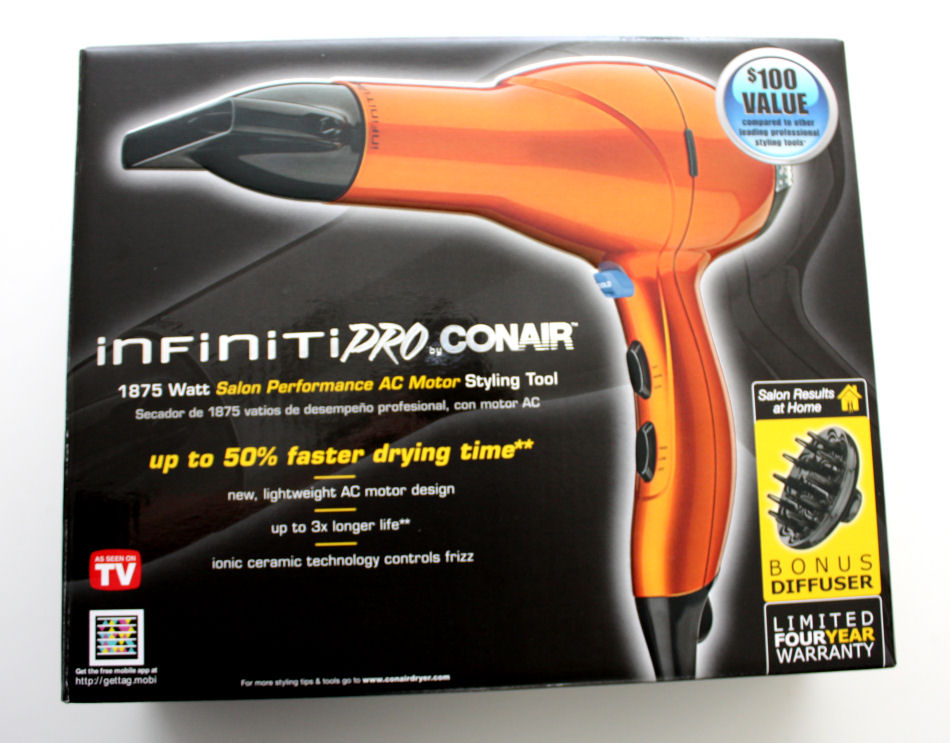 INFINITIPRO BY CONAIR 1875 Watt Salon Performance AC Motor Styling Tool/Hair Dryer; Orange - wide 9