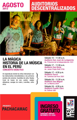 AGOSTO / LA MÁGICA HISTORIA DE LA MÚSICA EN EL PERÚ / Auditorios Británico