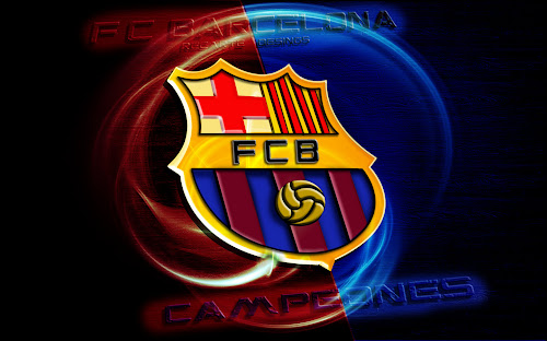 Gambar Barcelona dan Logo Wallpaper Barca