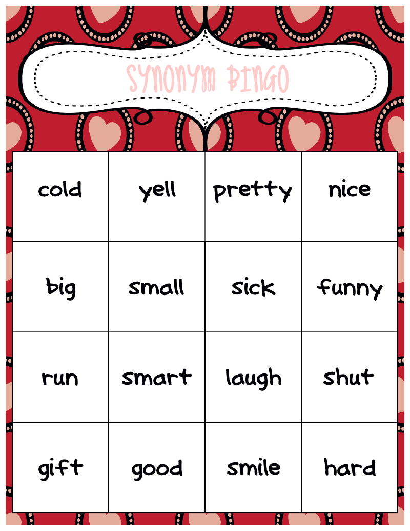 The Weekly Hive Sweet Synonyms & Valentine Writing Freebie!