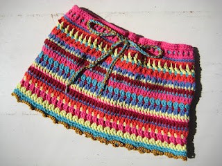 saia croche colorida