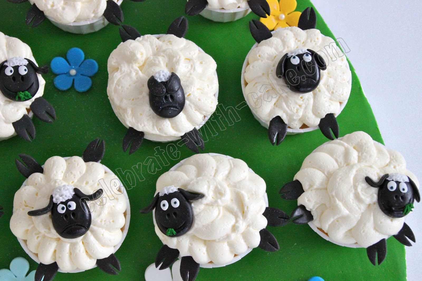 Celebrate with Cake! 1st Birthday Sheep Cupcakes