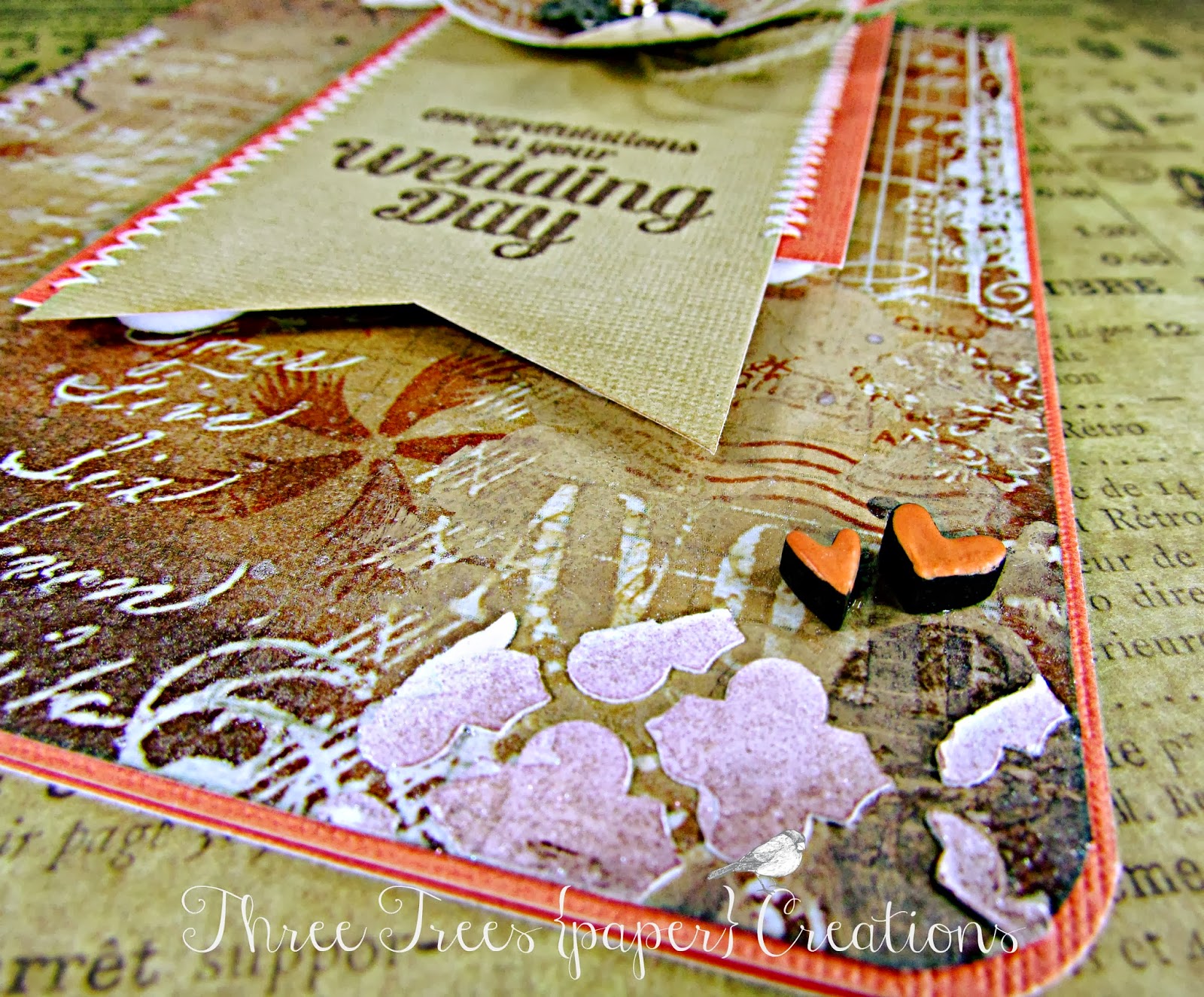 Three Trees {paper} Creations Mixed Media Wedding