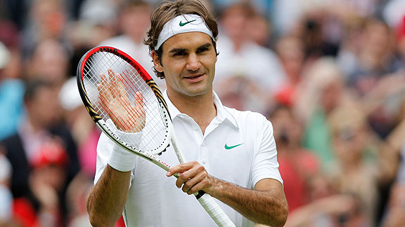 Tenis: Roger Federer, actual Nº 3 del mundo, le ganó a Xavier Malisse y pasó a los cuartos de final de Wimbledon: Roger+f