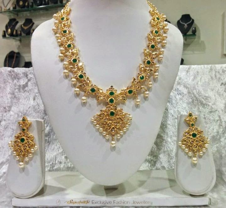 Indian Jewellery and Clothing Beautiful Gold Coated designer jewellery