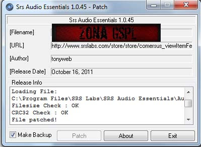 Srs Audio Essentials 1.0.45.0 Crack Version 50 22