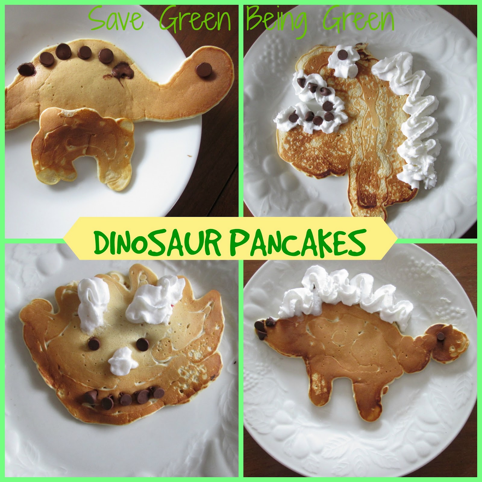 Save Green Being Green Dinosaur Pancakes