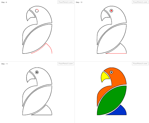 How to draw Parrot - slide 1