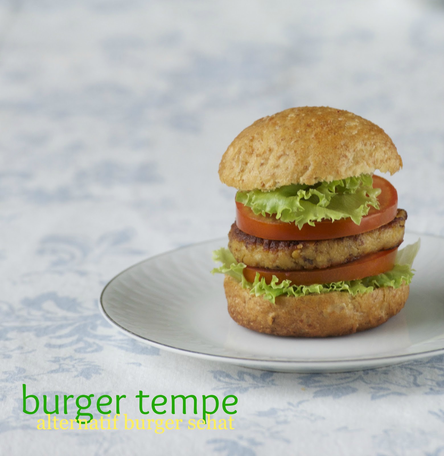 Indonesian Medan Food Burger Tempe